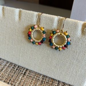 Multicolored Paper bead earrings